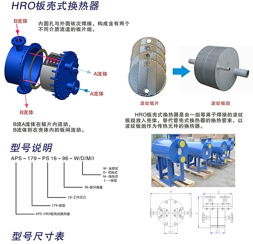 HRO板壳式换热器